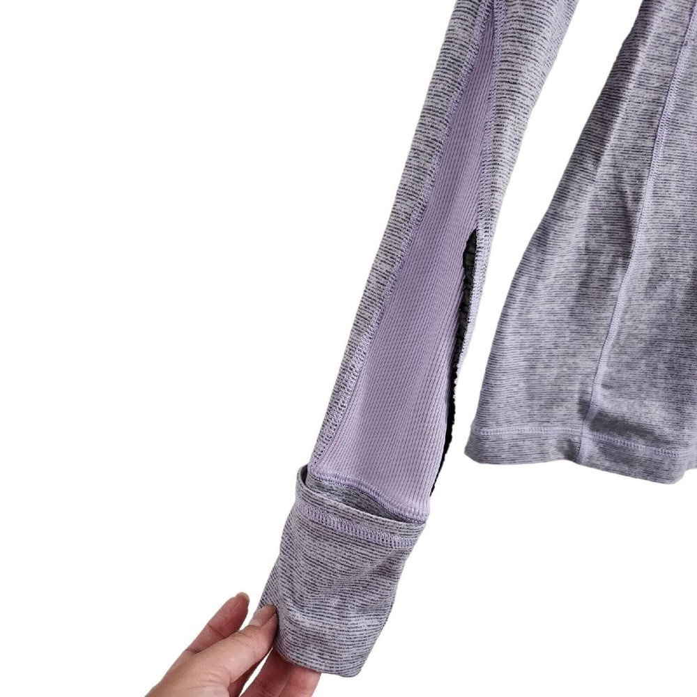Lululemon Sweater 8 Womens Run Full Tilt Pullover 1/4 Zip Lavendar Heathered Gym - Picture 6 of 15